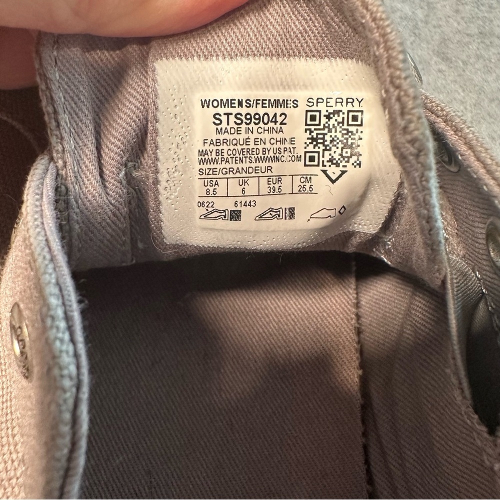 Sperry Crest Vibe Linen Grey Slip On Sneakers Womens 8.5 STS99042 - Picture 5 of 6